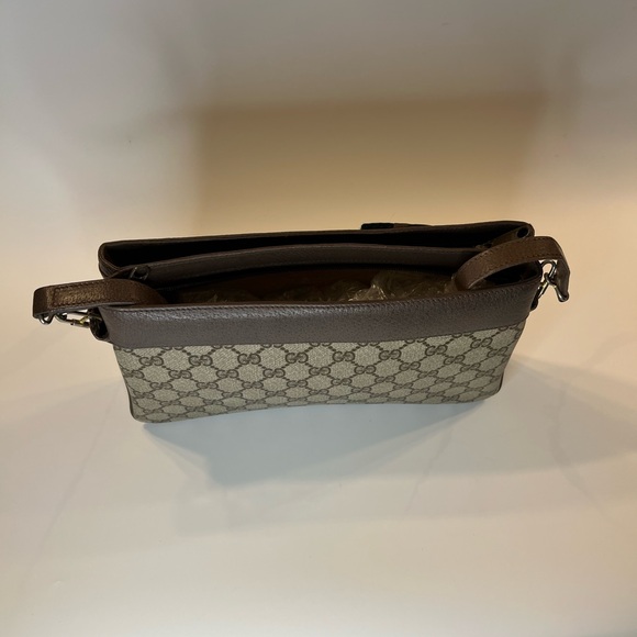 AUTHENTIC GUCCI VINTAGE CROSSBODY SHERRY LINE BROWN PVC - Picture 3 of 10